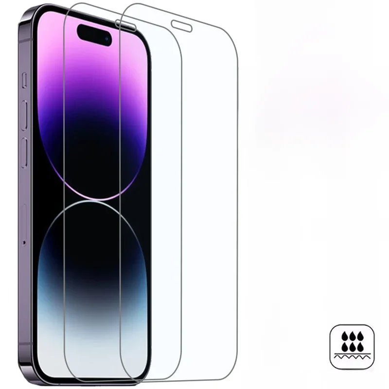 2 Stuks Gehard Glas voor IPhone 14 13 12 11 Pro Max Screen Protector voor IPhone 12Mini 13Mini 7 8 15 Plus SE X XS XR 14Pro Glas - afbeelding 2
