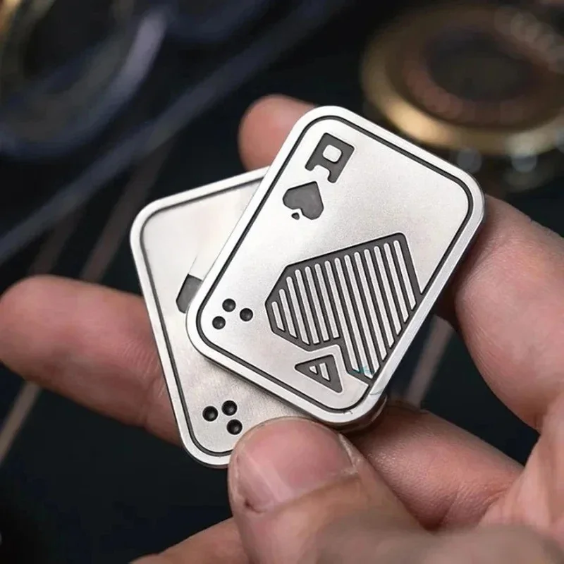 EDC Push Slider métal Fidget Anti-Stress jouets adultes doigt Spinner Poker soulager l'anxiété jouet Portable Pop magnétique curseur jeux