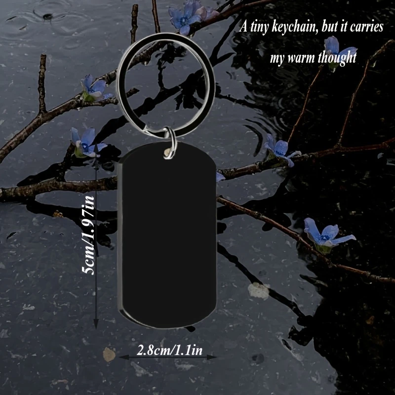 Personalizable Front & Back Custom Keychain Delicate Hidden Details Warm Blessings Sentimental Commemorative Pendant