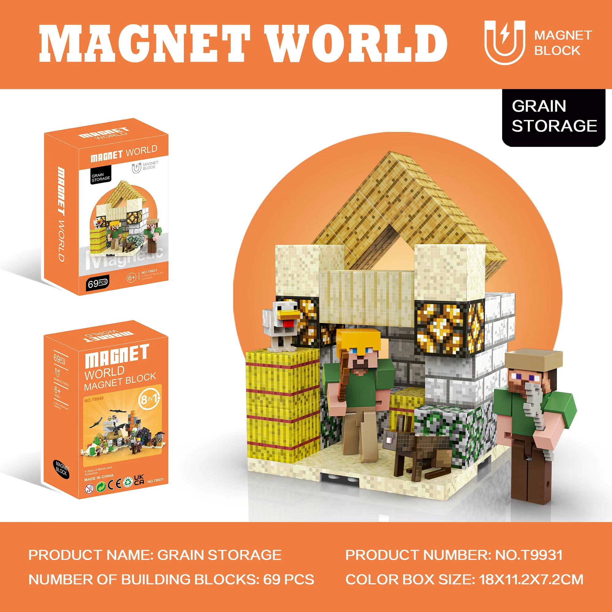 Moje magnetyczne klocki konstrukcyjne 3D, seria Desert, magnetyczne klocki konstrukcyjne DIY dla dzieci, prezenty dla dzieci