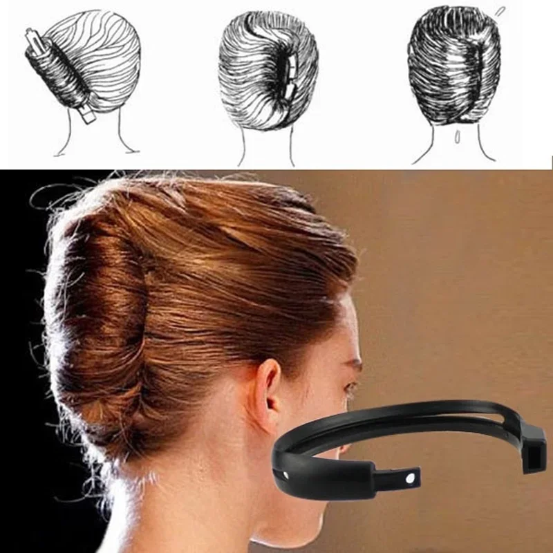 2 sztuk/zestaw kobiety formalne DIY do włosów stylizacja Updo pączek narzędzie do przycinania formalne francuski Twist Maker Holder pałeczki do włosów — zdjęcie 2