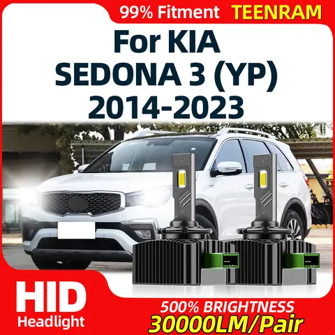 LED 헤드라이트 전구 양면 CSP 칩 자동 램프, 플러그 앤 플레이 제논 조명, 기아 세도나 3 YP 2014 2020 2021 2022 2023, 120W, 12V