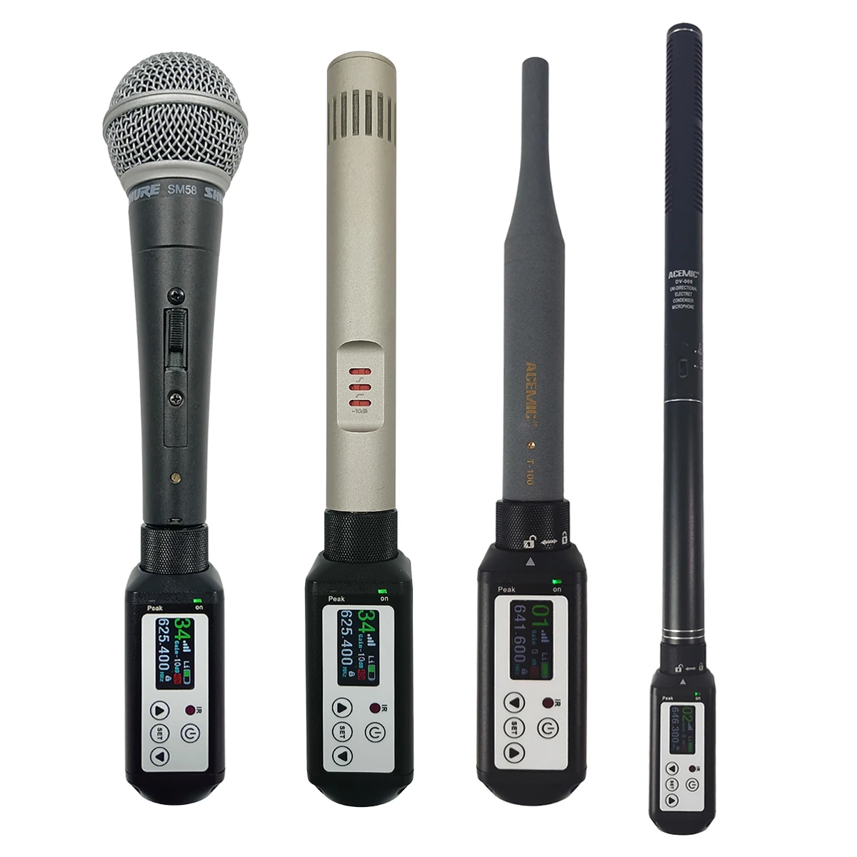 Acemic RT-1 Wireless Audio Transmitter and Receiver System for DJ, PA Speaker, Dynamic,Condenser, Measurement Microphone for RTA