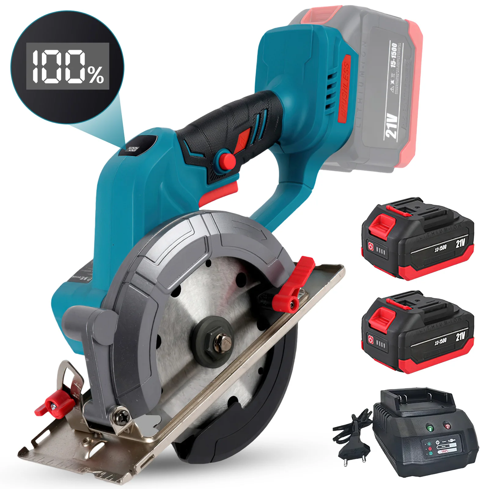 6Inch 800W Brushless Circular Saw Multifunctional Cutting Tool Handheld Cordless Electric Chainsaw for Makita 18V Battery