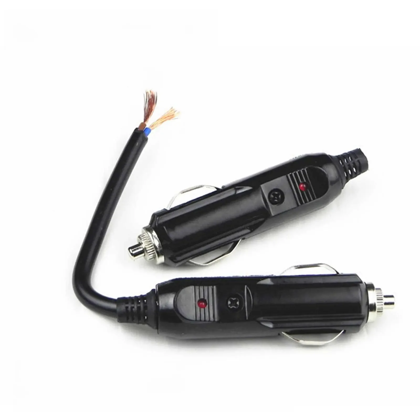 12V do 24V wtyczka do zapalniczki samochodowej męska głowica z lampką kontrolną pojazd elektryczna wtyczka do zapalniczki samochodowej adapter do ładowarki — zdjęcie 2
