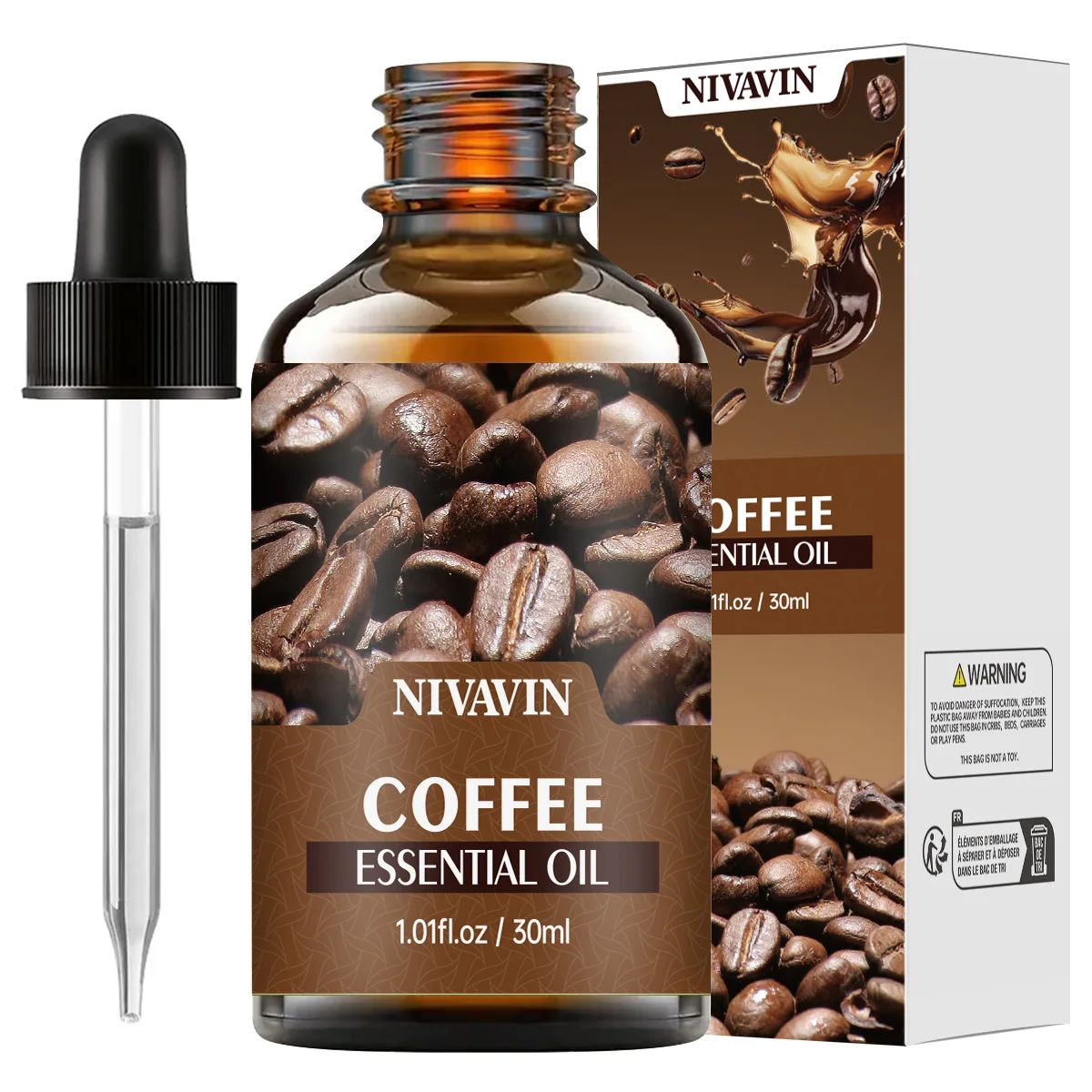 30ml/60mlNIVAVIN coffee essential oil body massage skin care hydration and air freshness