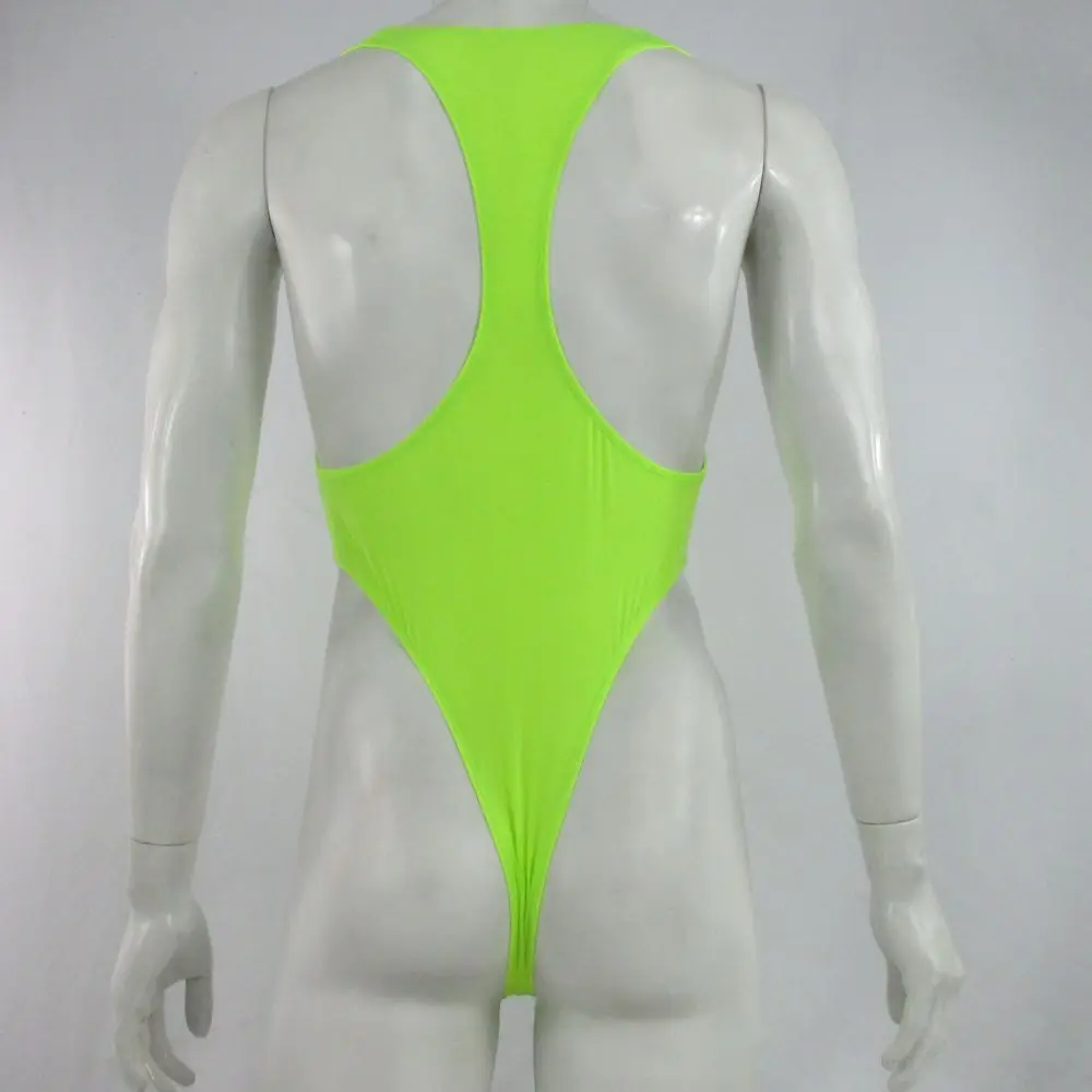 Mens G3912 bodysuit Thong Leotard Nylon spandex Open Crotch High Cut new style Silky Thin Jersey