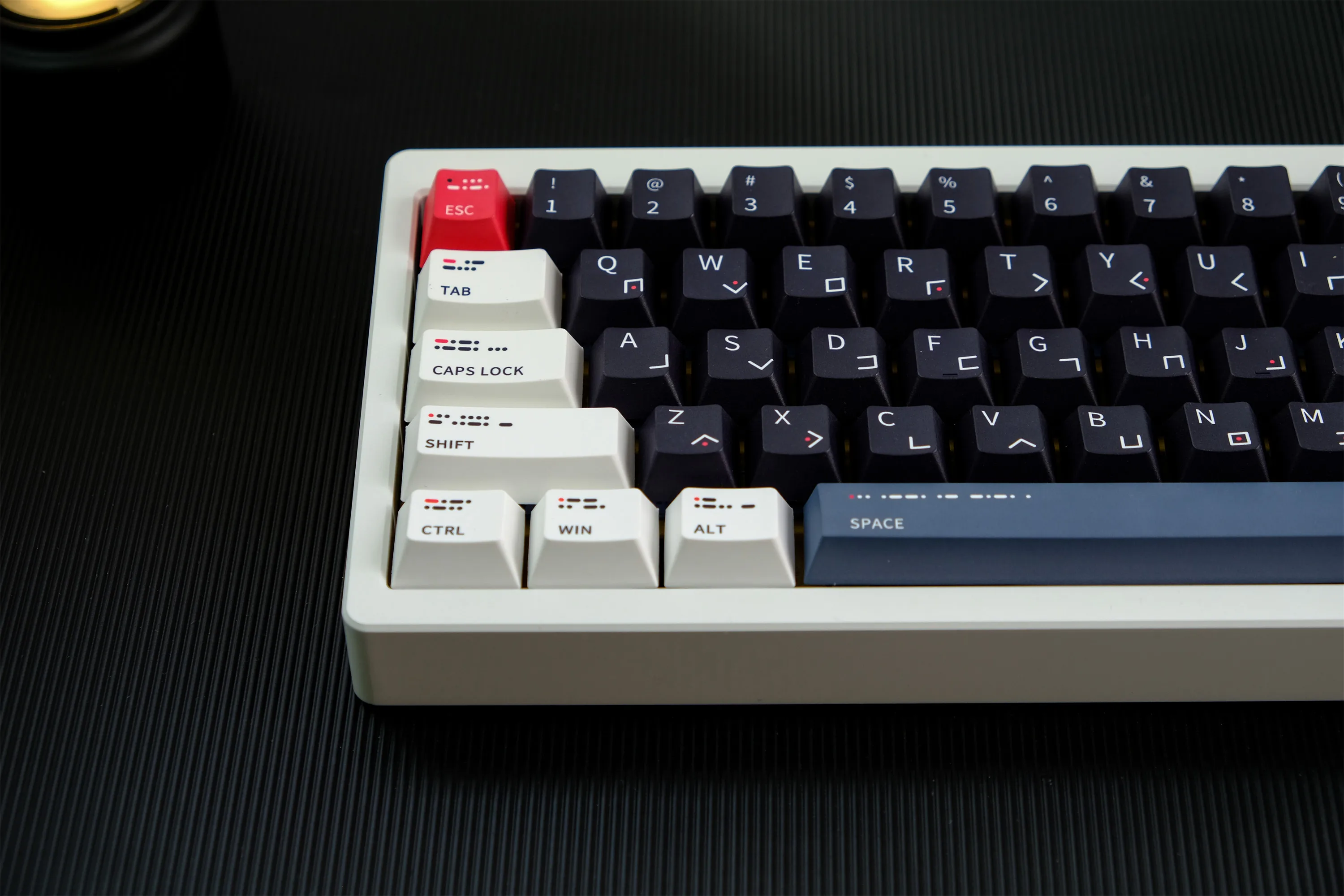 GMK Morse Code Keycap, 129 Keys PBT Keycaps Cherry Profile DYE-SUB Personalized GMK Keycaps For Mechanical Keyboard