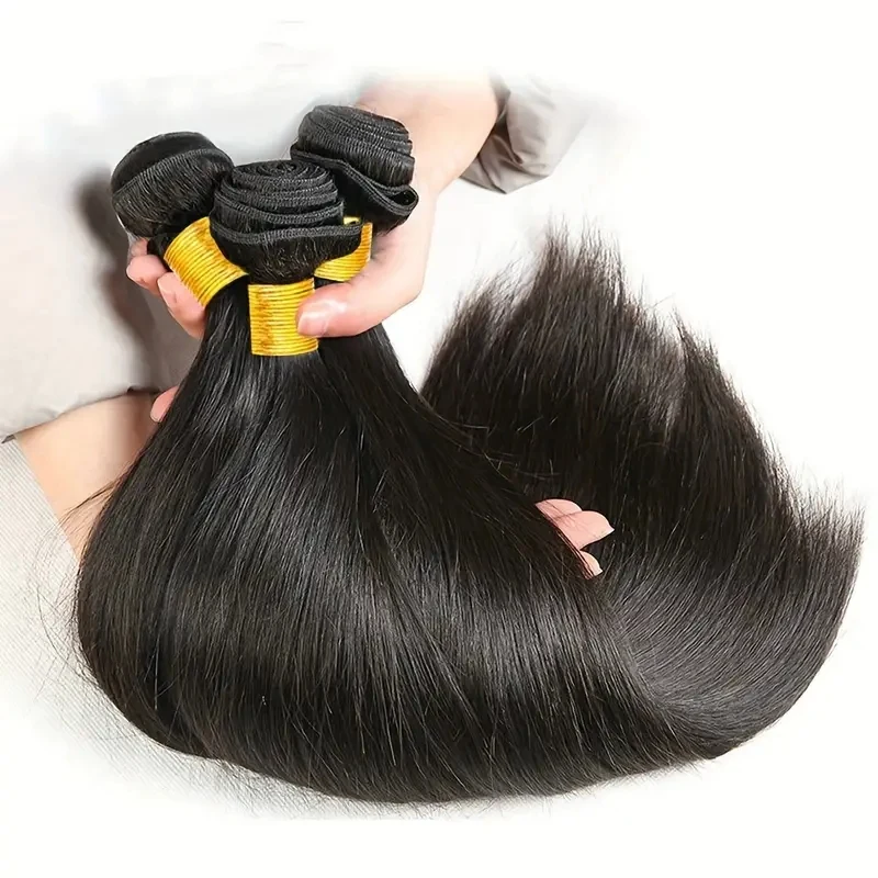 Brazilian Straight Human Hair Bundles Natural Color 18-32 inches 100% Human Hair Weave Bundles 4Pcs Straight Bundles