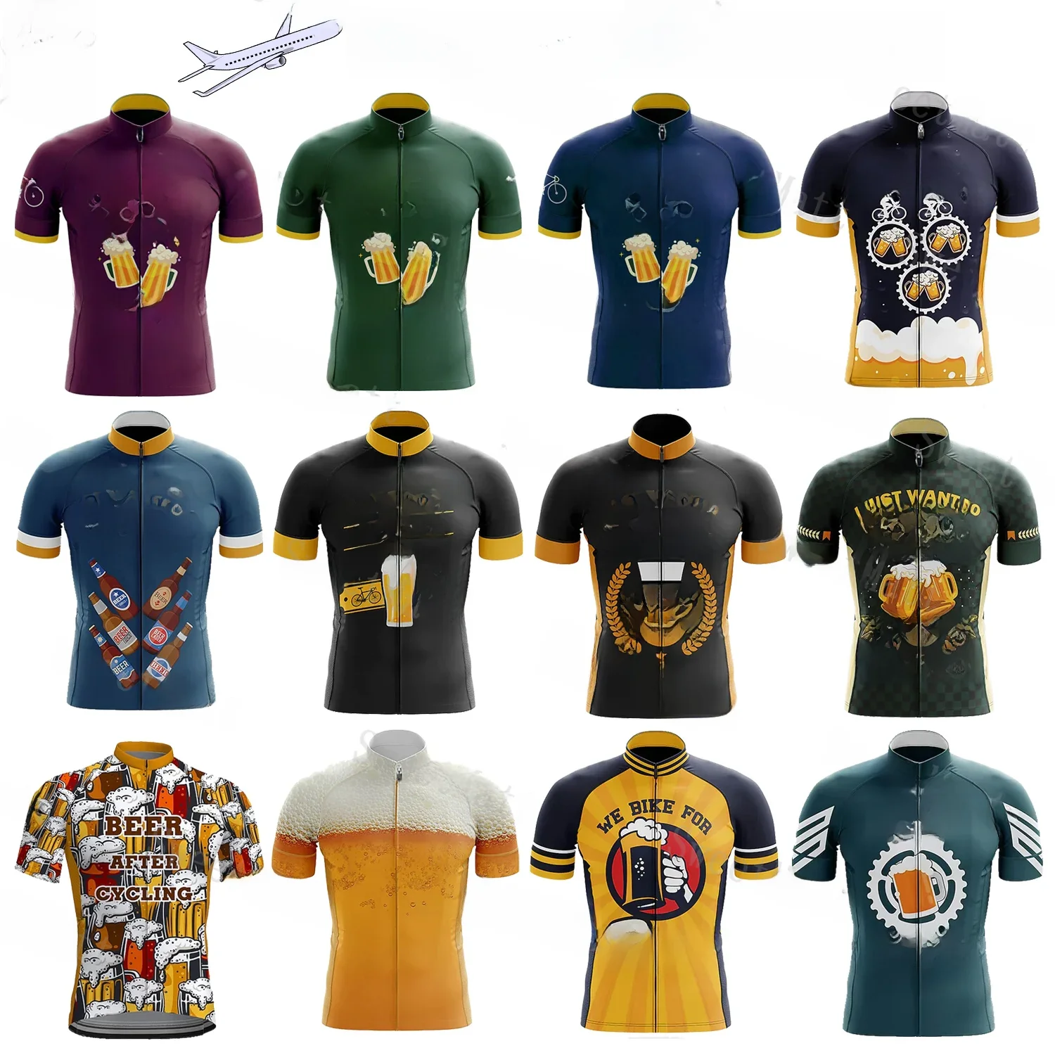 AliExpress SweetMatt Classic Retro Beer Collection Quick Dry Cycling Jersey Motorbikes Running Cross Country Team Bike Essential Sports Short Sleeve