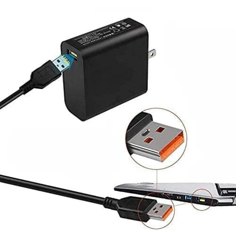 Para Lenovo Ideapad 700S-14ISK MiiX710-12IKB YOGA3 Pro-I5Y71 Yoga 3 pro 1370 11 1470 cargador/adaptador de CA 40W 20V 2A fuente de alimentación