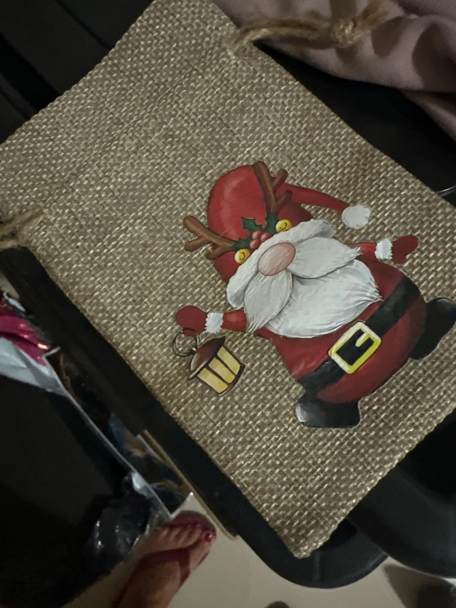 6pcs Christmas Linen Cotton Gift Bags Merry Christmas Decorations 2025 Xmas Packing Candy Bag Navidad Natal New Year Decor 2026 photo review