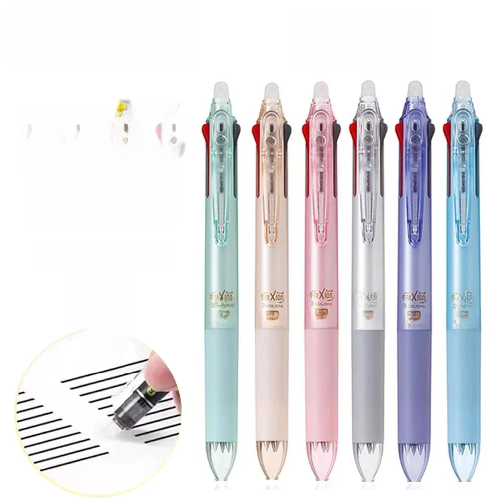 Japan Pilot Frixion Pen 3 w 1 Wymazywalny długopis żelowy 3 kolory 0,5 mm / 0,38 mm LKFB-60EF Smukły uchwyt na długopis Powrót do szkoły Artykuły papiernicze — zdjęcie produktu 7