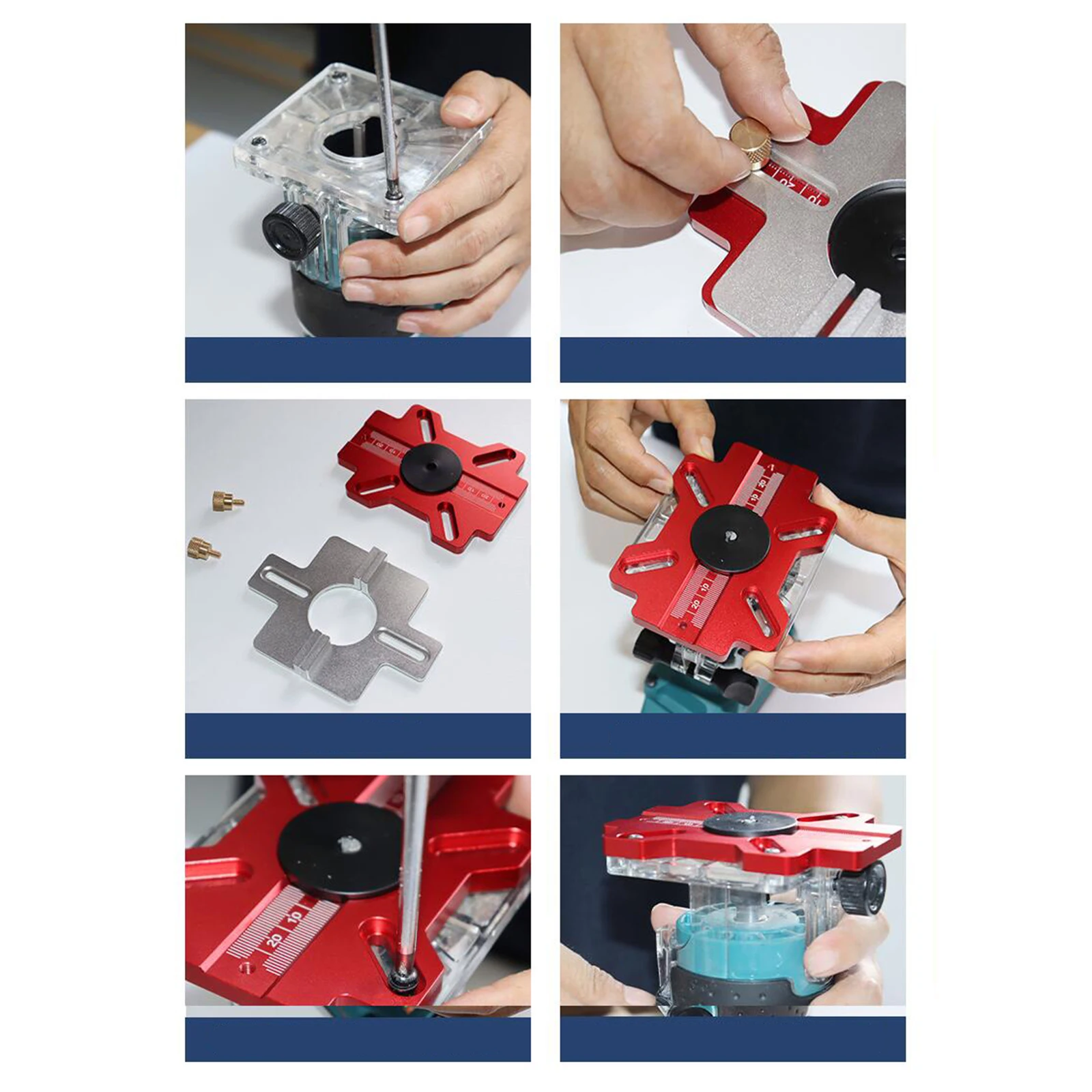 لوحة الوجه لطاولة التوجيه لآلة تشذيب الخشب وخزانة الأثاث DIY أداة صنع الخزانة الدقيقة #6