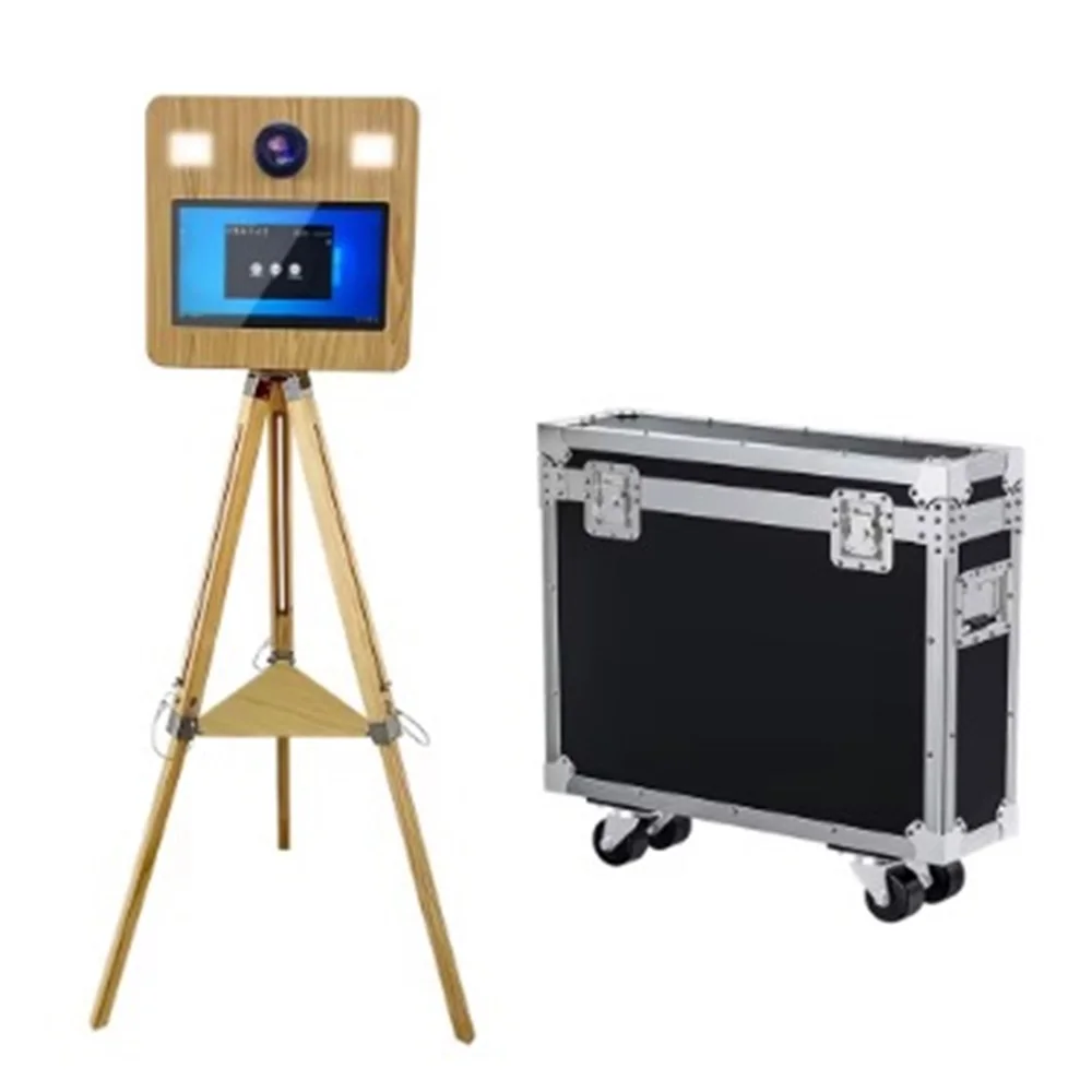 NONE Tragbare Magic Mirror Fotobox, 15,6-Zoll Touchscreen SLR-Kamera Fotobox, Versand aus der EU mit Flightcase, geeignet 6