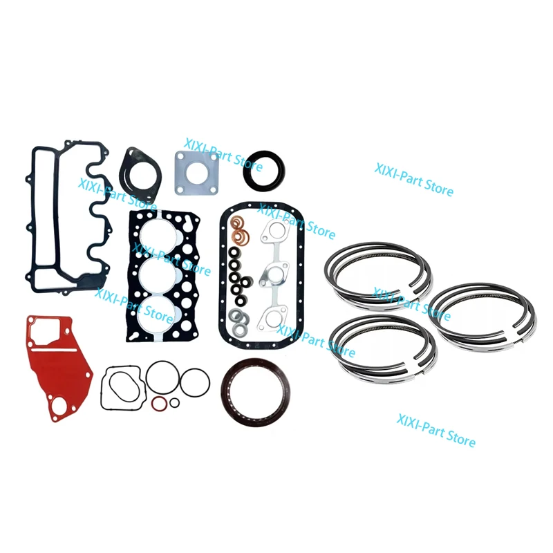 

Комплект прокладок 3LD1 и поршневых колец 74*1.5HK+1.5+3 для капитального ремонта головки блока цилиндров двигателя Isuzu