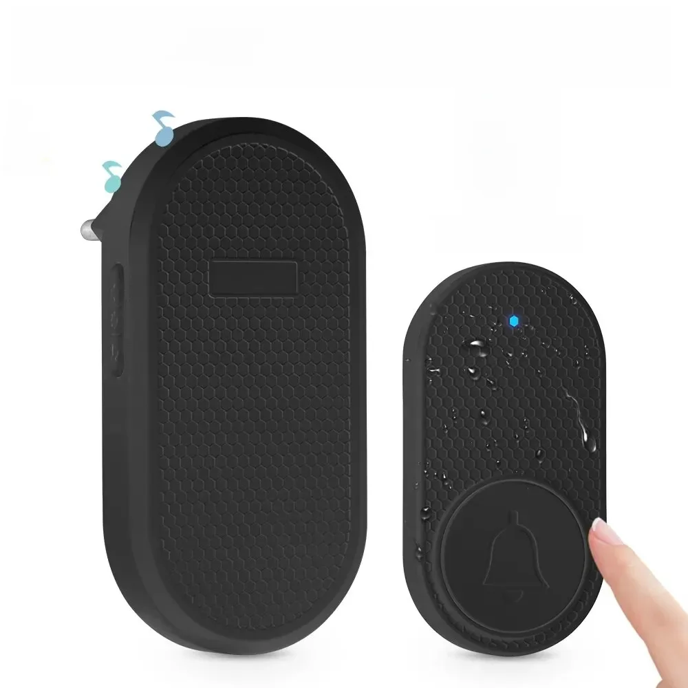 Fuers M558 sonnette sans fil pour la maison 32 chansons bouton étanche carillon de bienvenue sonnette de porte alarme intelligente intelligente avec batterie