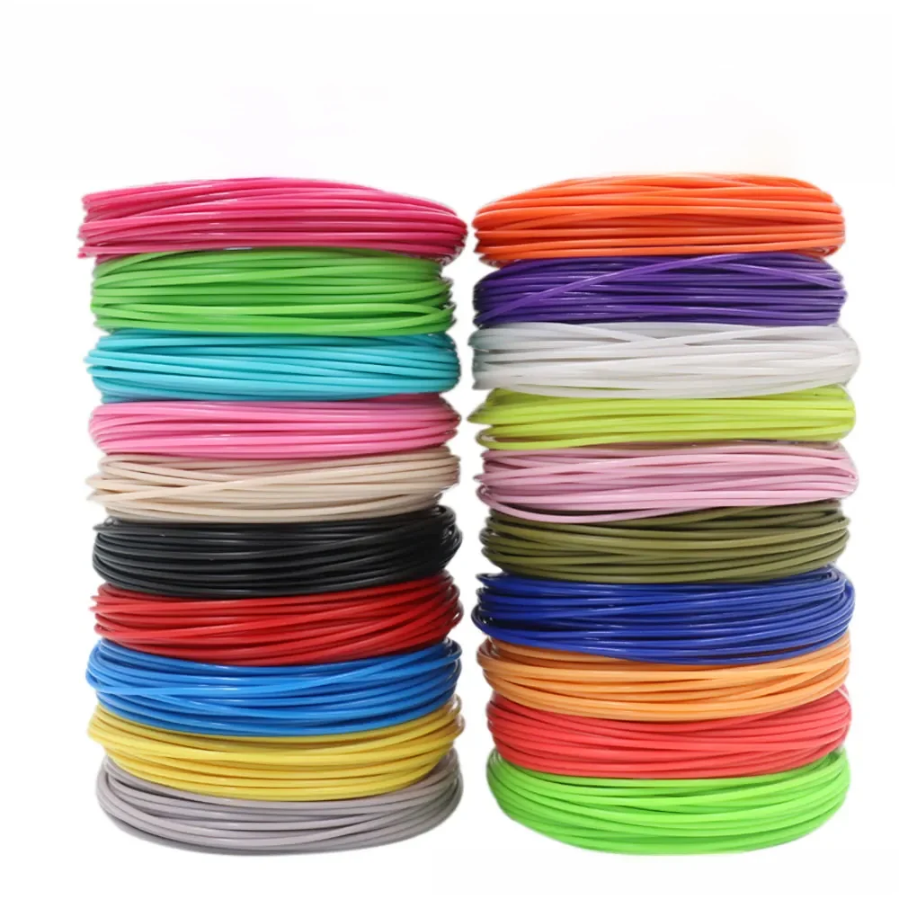 Filament PLA o średnicy 1.75mm, kolorowy materiał do druku 3D do długopisów 3D, 10/20/30 kolorów, 100M 150M 200M, bezbarwny, bezzapachowy i bezpieczny. — zdjęcie produktu 7