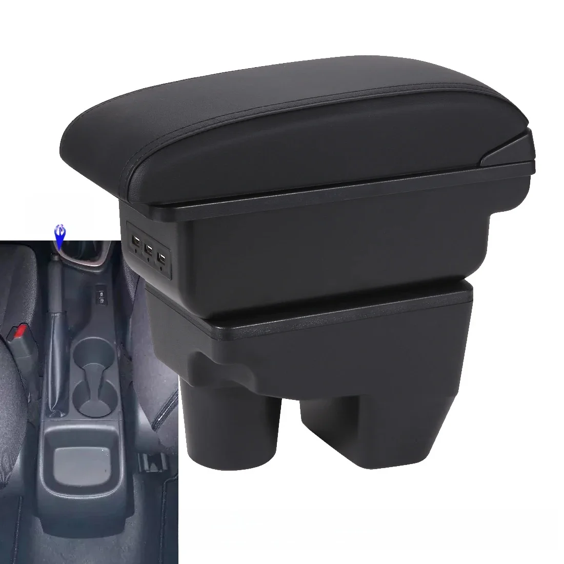 Do Toyota Yaris Podłokietnik do Toyota Yaris Elegancki podłokietnik samochodowy GR Automatyczny schowek Części modernizacyjne Akcesoria samochodowe 20021-2025 — 2