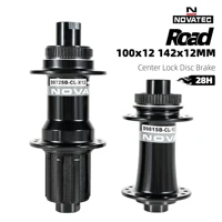 Buje de bicicleta Novatec D981SB/D872SB-CL con freno de disco de bloqueo central, 28 agujeros, 4 rodamientos, HG 8/9/10/11-velocidades, 100x12mm/142x12mm, para bicicletas de montaña/carretera