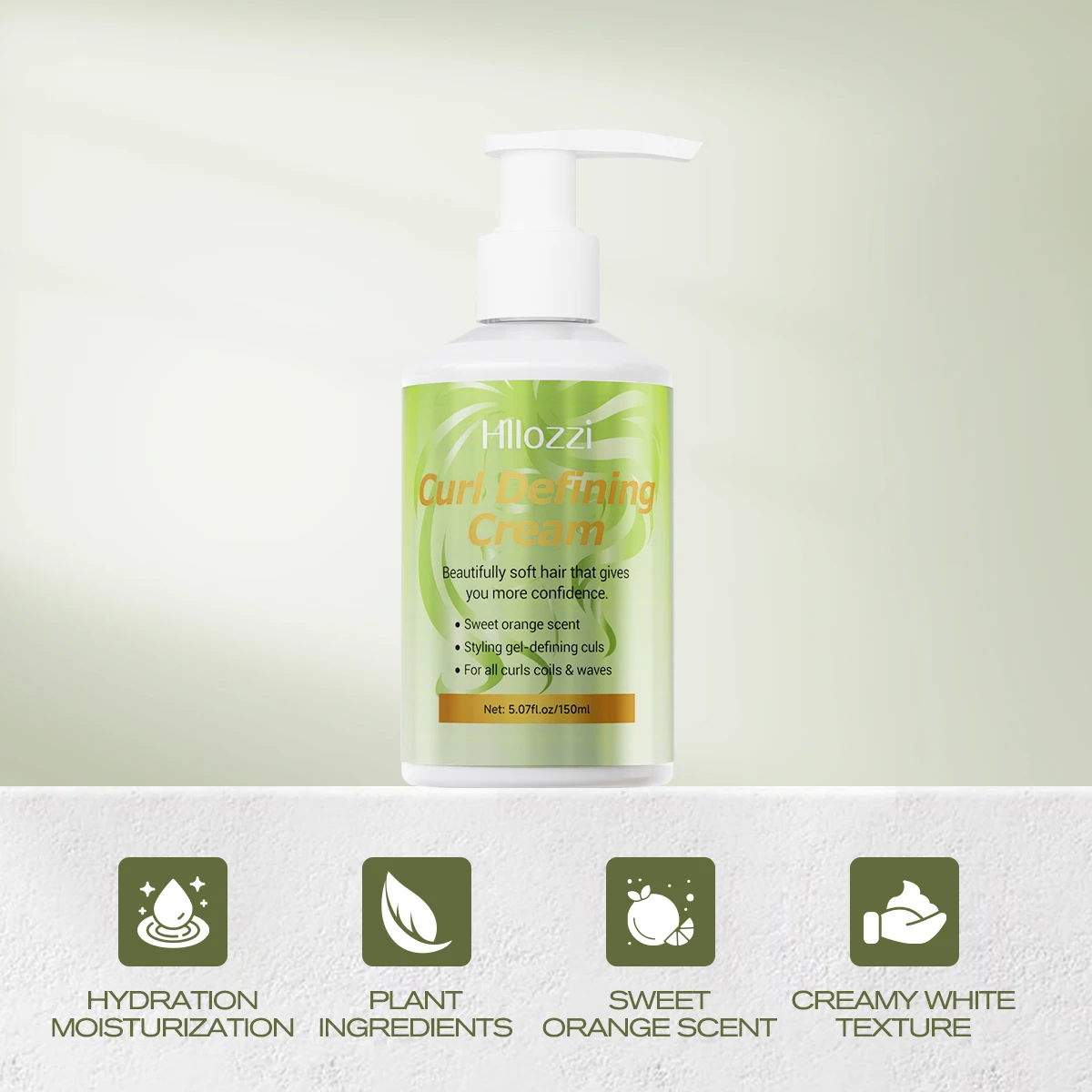 Curl-defining cream, provides long-lasting frizz control, adds elasticity and volume, and sets the hairstyle.