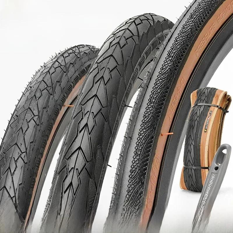 AliExpress JSHOU BIKE JILUER Road Bike Tire Folding Ultra Light Bicycle Tires 700x25c/28c/38c 60TPI Black/Yellow Anti-puncture Gravel Tyre Bikes Parts