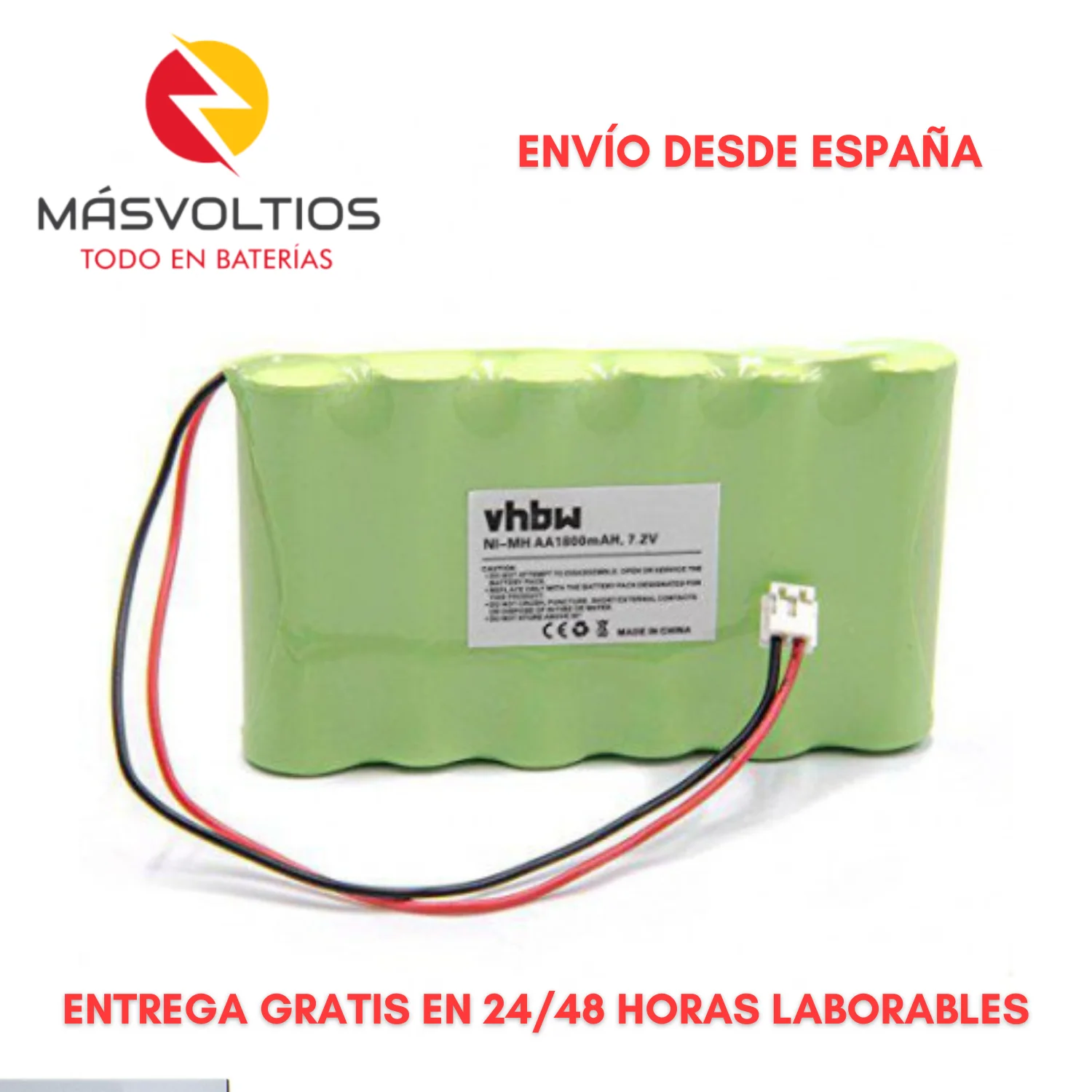 Vhbw battery NiMH 1800mAh (7.2V) for muscle stimulator replaces Compex 032002690