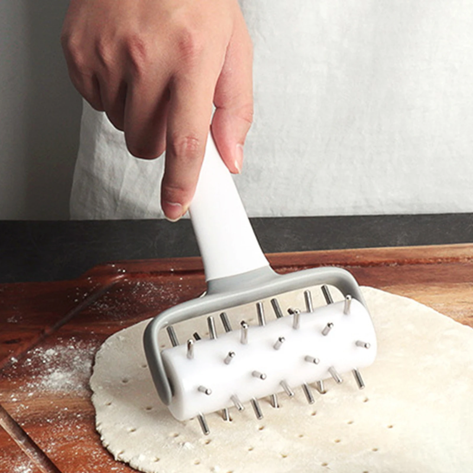 أسطوانة عجينة البيتزا المحمولة سهلة التنظيف، ملحقات متعددة الوظائف، دبوس فطيرة المعجنات لمطعم الكيك والمطبخ والخبز المنزلي #1