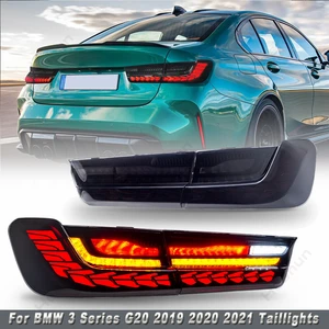 LED-OLED-GTS-Rücklichter, dynamische Heck-Taschenlampe, hintere Lampen, BMW 3er, G20, M3, G80, 330, 340i, 320i, 325i, 2019-2022 8 Hauptverkäufe BMW 320i LED Lantern - №4
