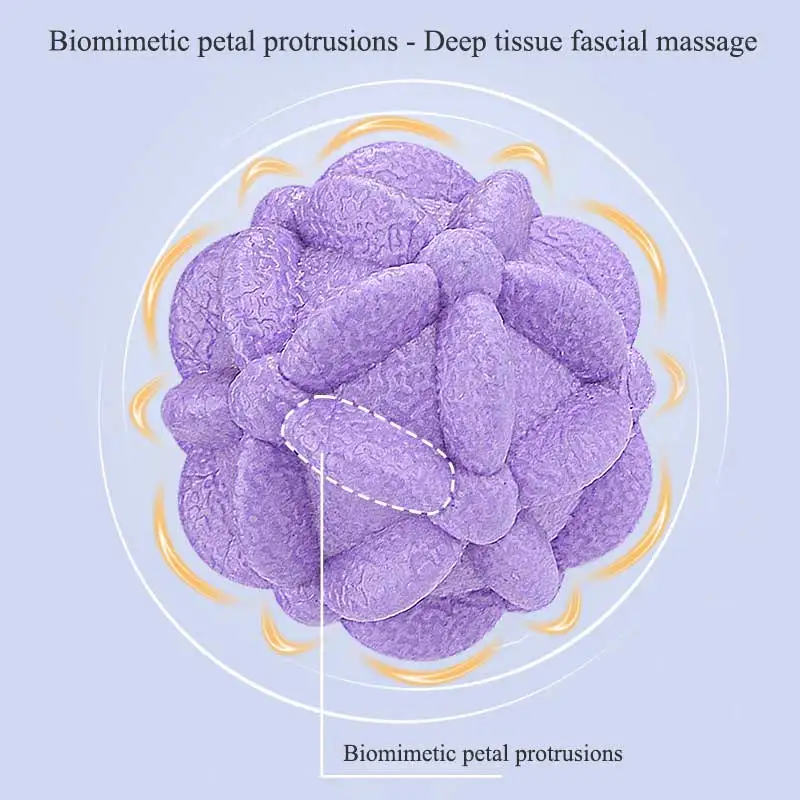 5PCS morbido elastico solido petalo Fascia Ball per il rilassamento delle gambe massaggiatore per il corpo massaggio Fitness rullo muscolare per fascite plantare