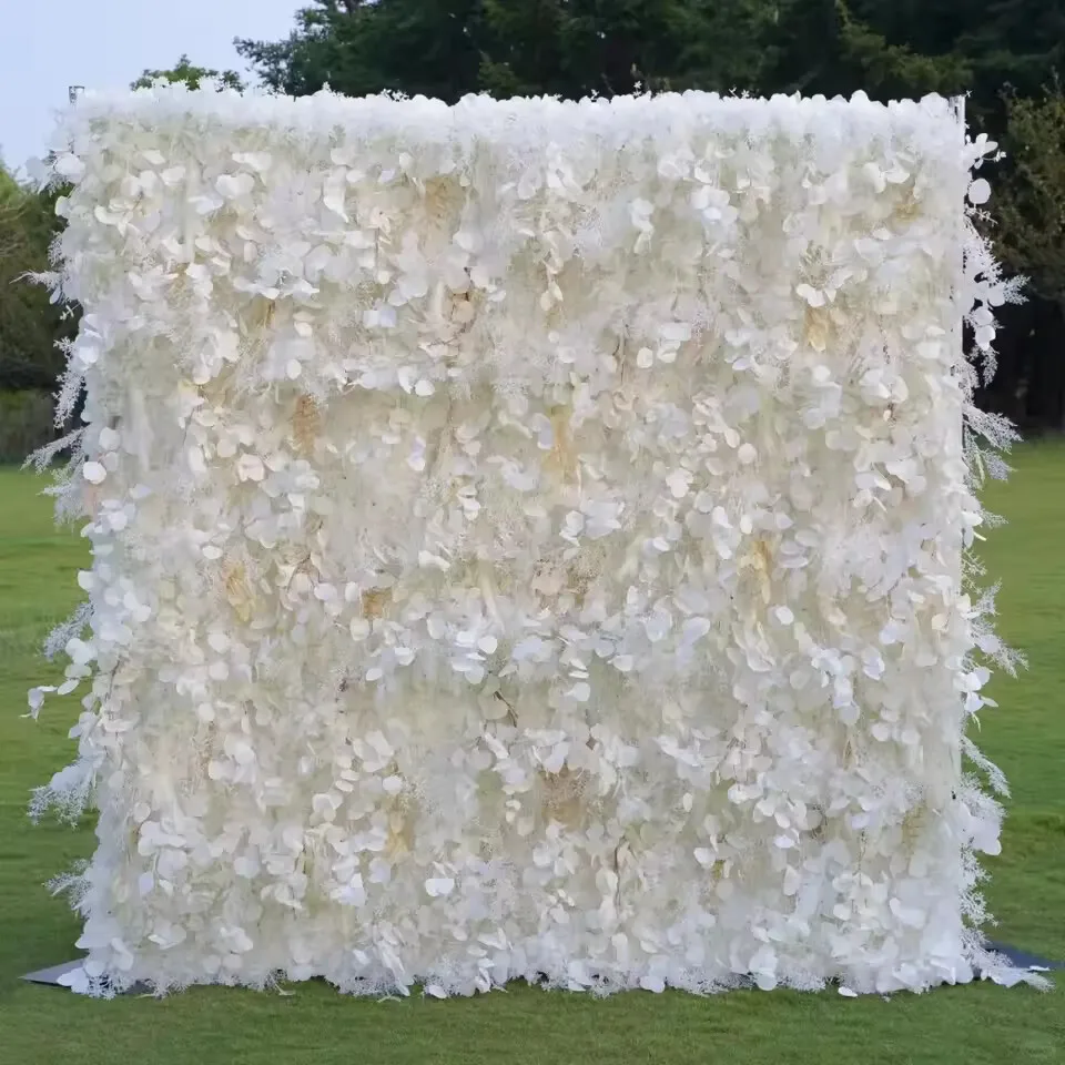 

Artificial flower wall backdrop 70x78 inches silk rose flower pieces, perfect for wedding celebrations, holiday parties