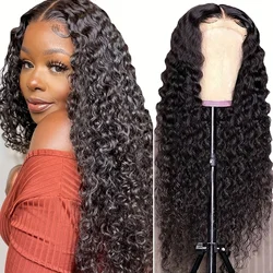 Clearance Sale Kinky Curly Human Hair 4x4&5x5 Lace Front Wigs Curly Wave Real Hair Lace Closure Wigs With Baby Hair Pre Pluck