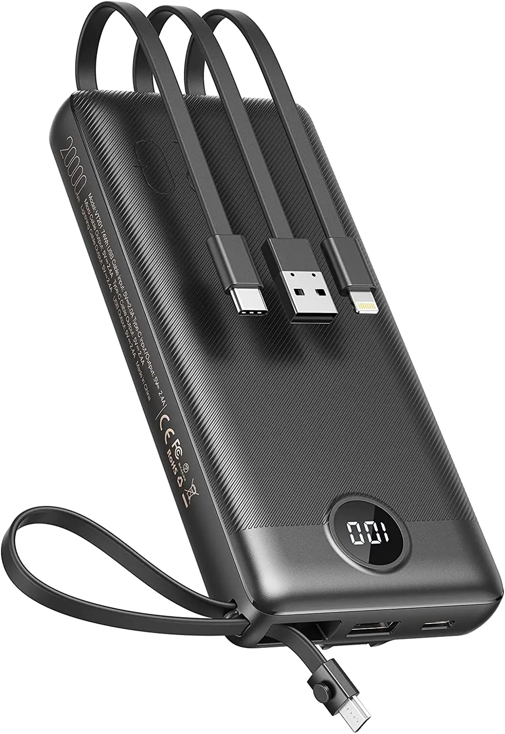 Carregador Power Bank Com 4 Cabo 10000mah Agold BTE-17 Original