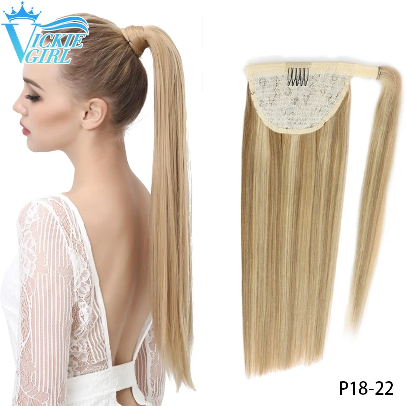 كليب في ذيل حصان الشعر البشري التفاف حول ذيل الحصان كليب على وصلات الشعر للنساء 100% قطعة شعر حقيقية 12-26 بوصة أشقر رمادي