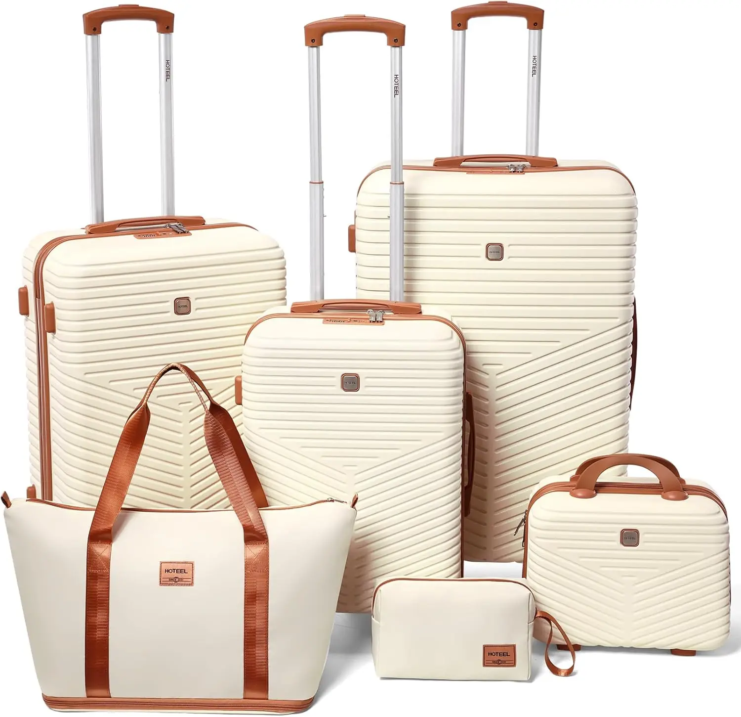 

Набор чемоданов из 6 предметов, чемодан с твердым корпусом из АБС-пластика + ПК, дорожная упаковочная коробка с вращающимися колесами и замком TSA для деловой поездки