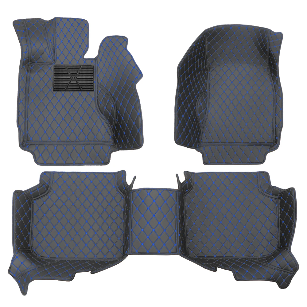 PU Leather Car Floor Mats For Toyota Hilux 2004-2015 MK7 AN10 AN20 AN30 Carpets Rugs Foot Pads Accessories