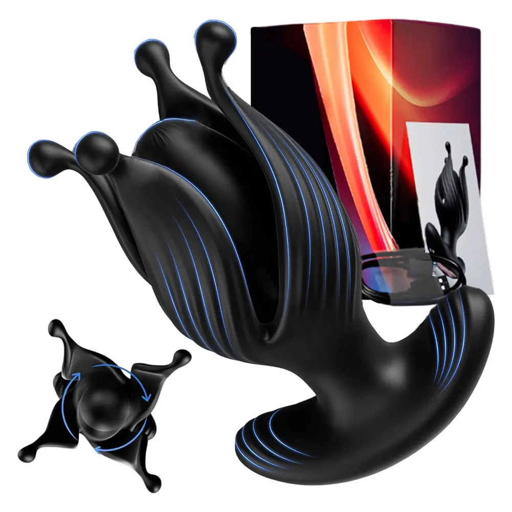 Remote Control Anal Vibrator 9 Modes Shock Flapping Thrusting Vibrating Silicone Butt Plug Trainer Prostate Massager Sex Toys