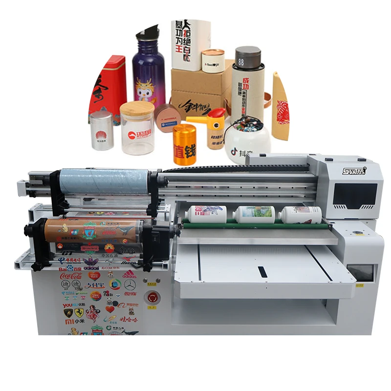 3 print heads UV printer high quality EPS XP600/i3200 UV flatbed printer with UV DTF laminating device