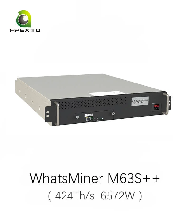 

BEST PRICE MicroBT WhatsMiner M63S++ 424Th/s 6572W Bitcoin Miner Hydro Cooling