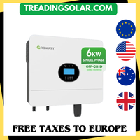 Growatt 6KW Off Grid Inverter SPF 6000 ES Plus Pure Sine Wave With WiFi Single Phase 48VDC 230VAC Hybrid Inverter