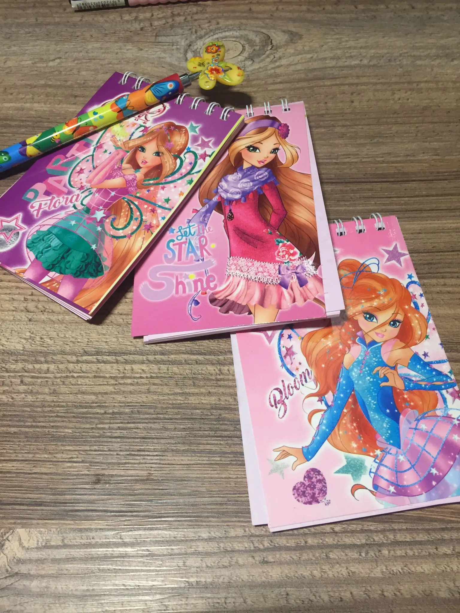 Girl Winx club notebook striped checkered spiral school notebook school stationery supplies two-sided notebook block note gift products