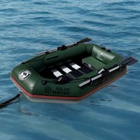 Solar Marine B175-1 PVC Inflatable Rowing Boats, Fishing Kayaking Canoe, Dinghy Hovercraft, Wooden Floor, 1 Person, 175cm