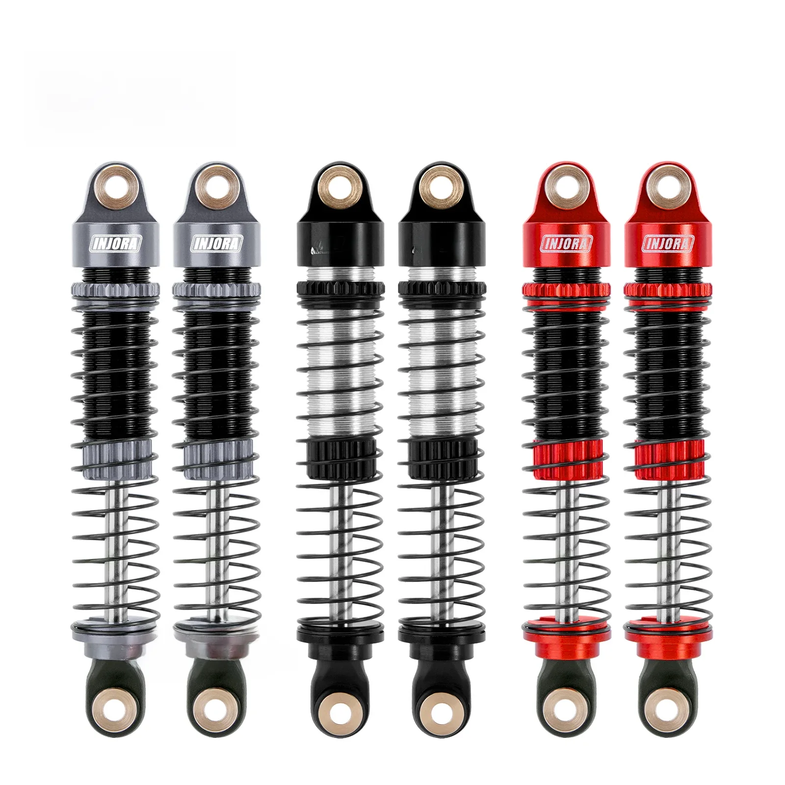 INJORA 59MM Lange Schroefdraad Schokdemper Oliedemper voor 1/18 RC Crawler TRX4M Upgrade (4M-42) - afbeelding 2
