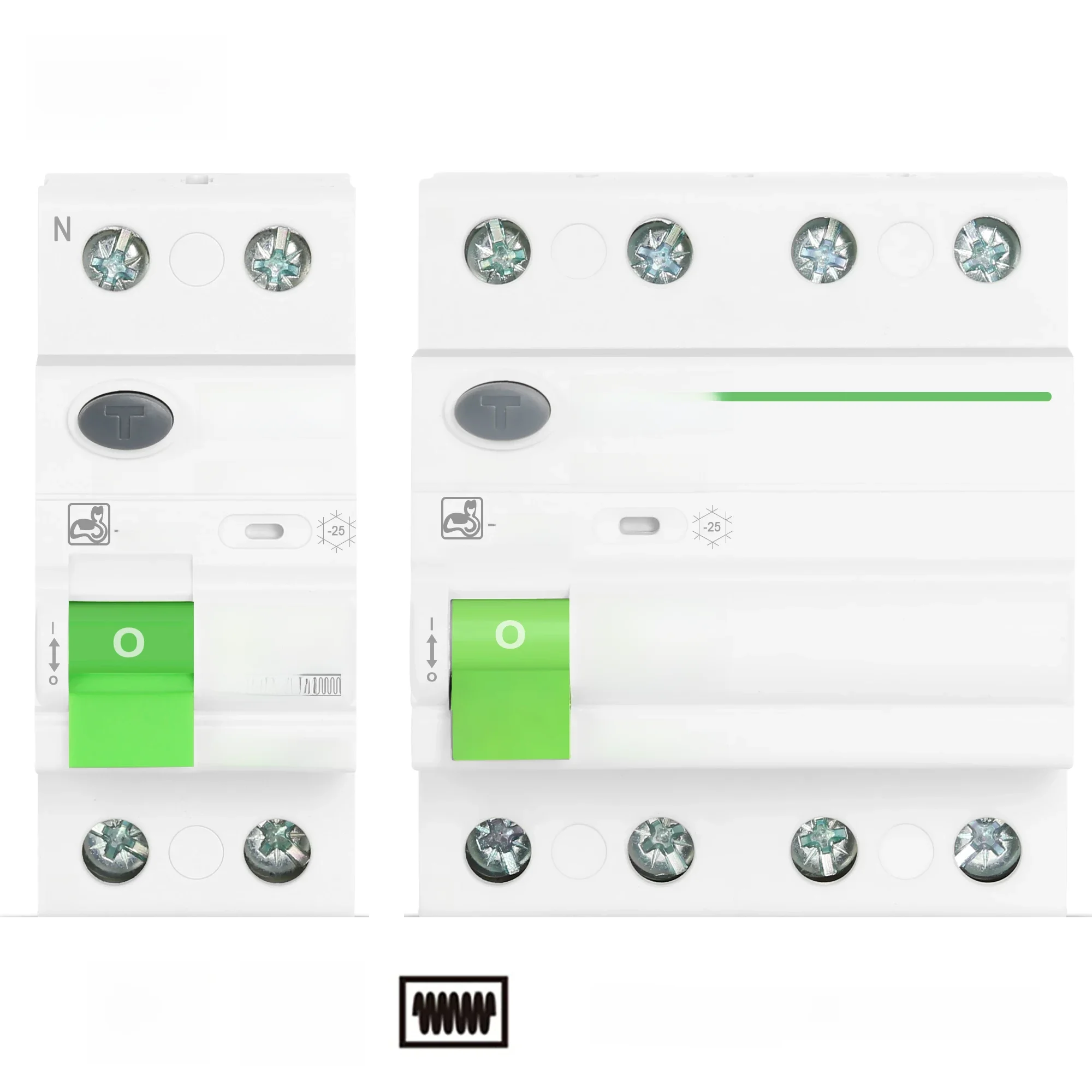 RCD RCCB Typ B Erdungsleckage Fehlerstromschutzschalter Evse 2P 4P AC 40a 63a 30ma 100ma 300ma 10KA DIN-Schiene 230V TONGOU