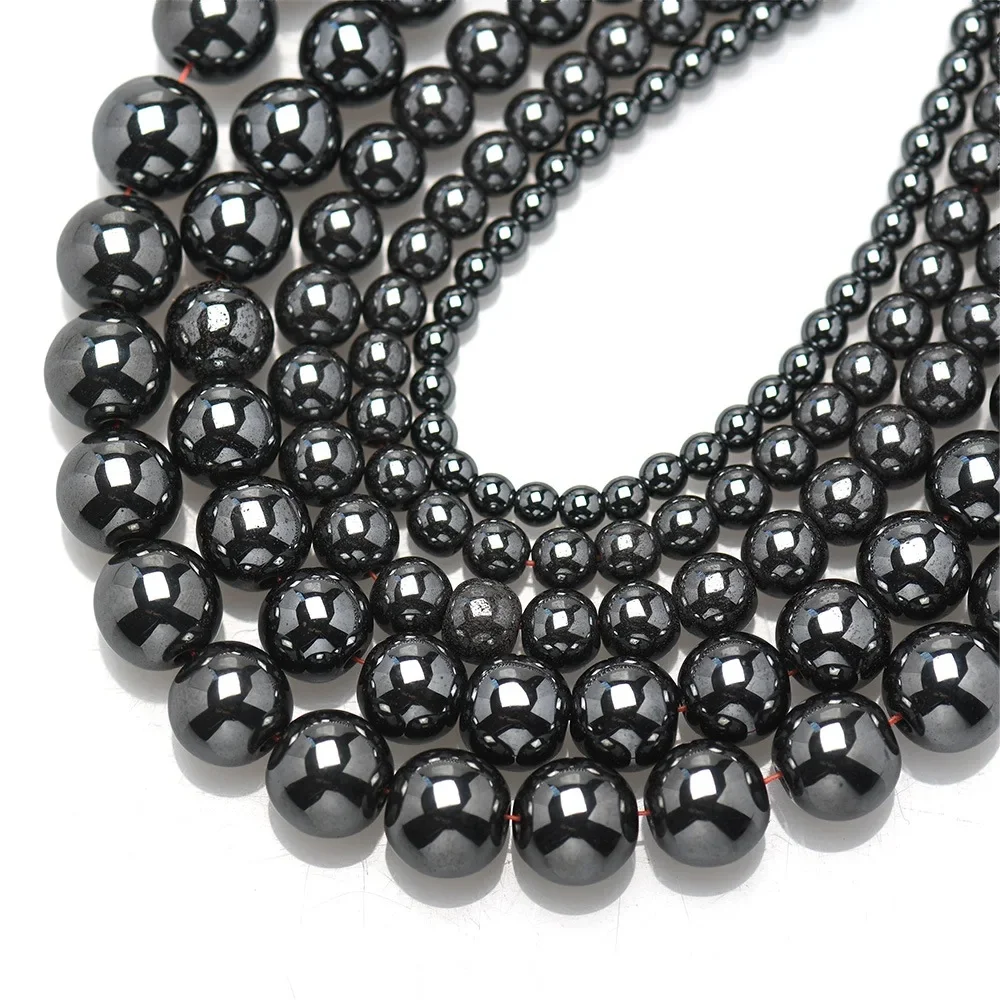 Perles de pierre d'hématite magnétique thérapie soins de santé aimant perles d'hématite Bracelet accessoire de bijoux pour hommes