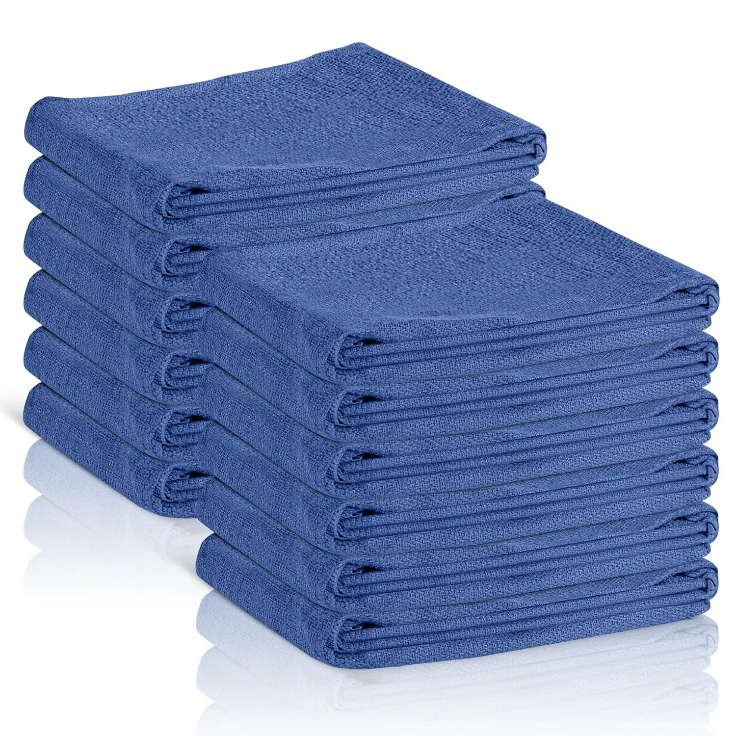 

Surgical Towels for Cleaning Huck Towels 12 Pack 100% Cotton Size 15x25 Blue Cleaning Rags for Kitchen, Bar, Home, Windows, Indu