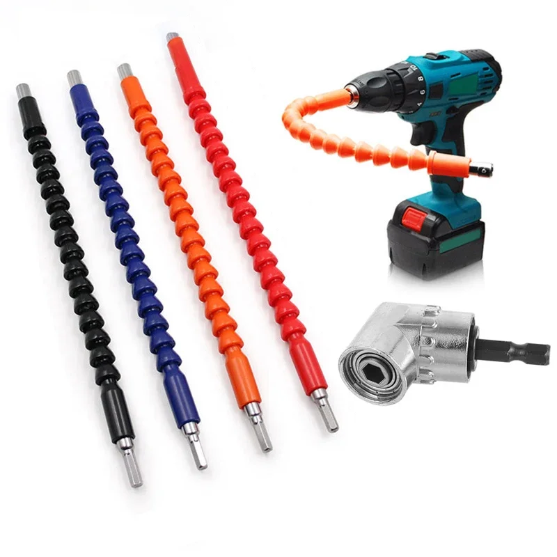 105 graden 1/4 inch haakse booradapter en flexibele boorverlenging voor zachte as flexibele schroevendraaier fijne afwerking - afbeelding 2