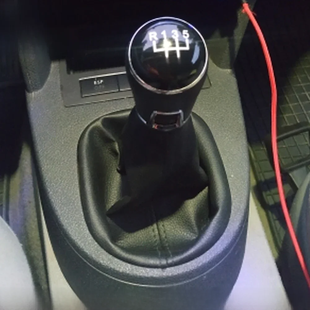Für volkswagen touran 2010-2015 caddy mk2 2003 2010 auto-styling geschwindigkeit schalt knopf lederstiefel