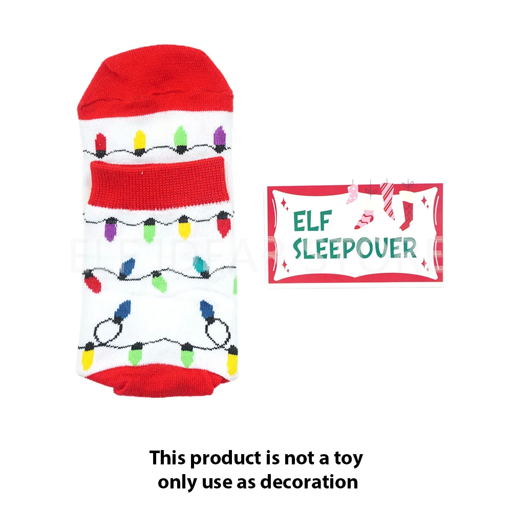 Christmas-themed Sock Sleeping Bag  Elf Accessory for Holiday Decor