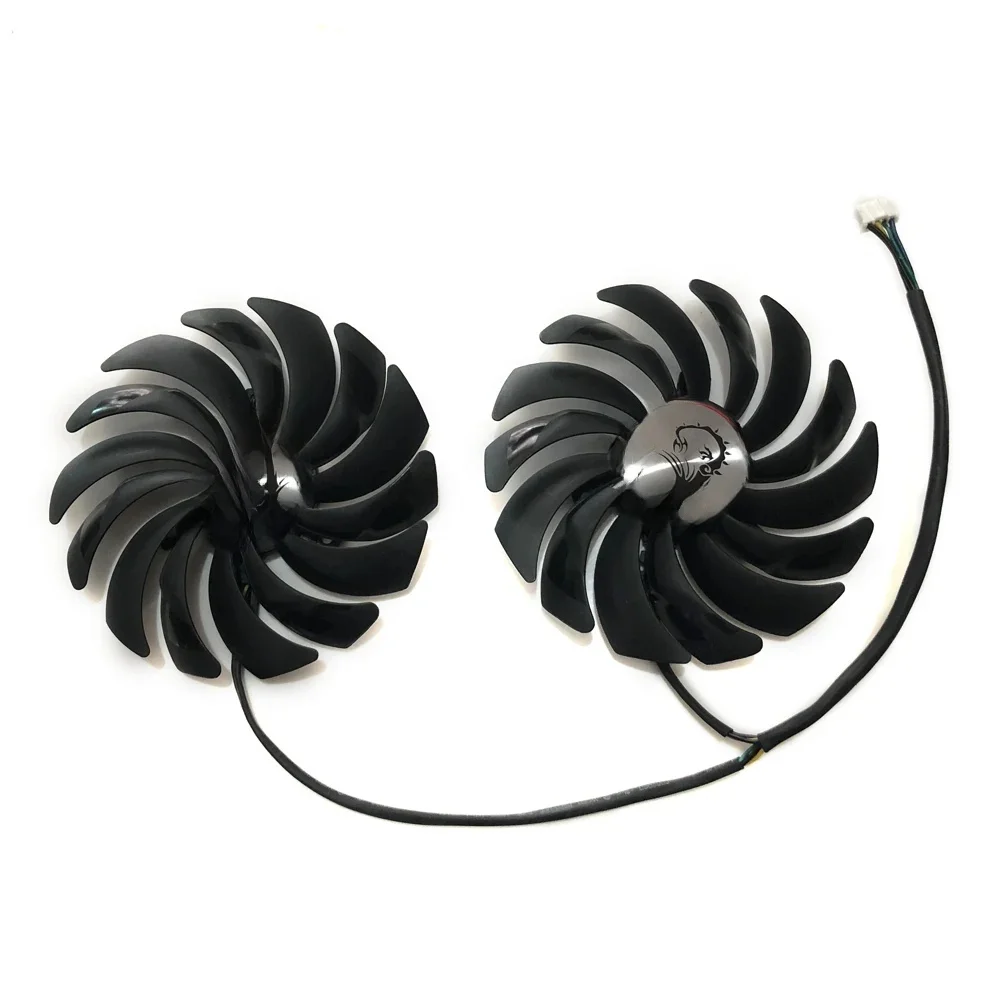 2 sztuk/zestaw, wentylator karty graficznej, PLD10010S12HH,dla MSI RX 580 GAMING,dla MSI RX 570 GAMING,dla MSI RX 480 GAMING,dla MSI GTX 1080 GAMING,dla MSI GTX 1070 GAMING — zdjęcie 2